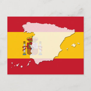Carte postale drapeau de l'Espagne