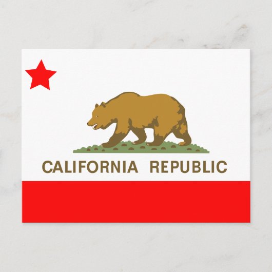Carte Postale Drapeau de l'État de Californie (Devant)