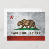 Carte Postale Drapeau de l'État de Californie (Devant / Derrière)