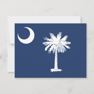 Carte Postale Drapeau de l'État de Caroline du Sud Croissant de