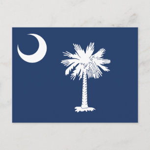 Carte Postale Drapeau de l'État de Caroline du Sud Croissant de 