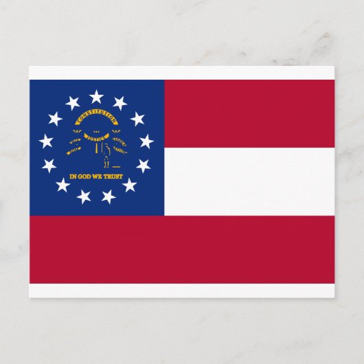 Carte Postale Drapeau de l'État de Géorgie (Devant)
