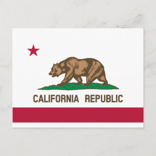Carte Postale Drapeau de l'État de la République de Californie