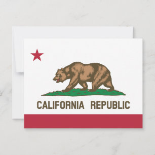 Carte Postale Drapeau de l'État de la République de Californie a