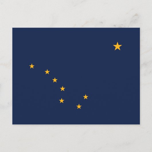 Carte postale drapeau de l'État de l'Alaska (Devant)