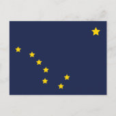 Carte postale drapeau de l'État de l'Alaska Big Di (Devant)