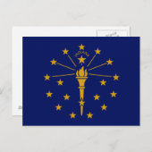 Carte Postale Drapeau de l'État de l'Indiana (Devant / Derrière)