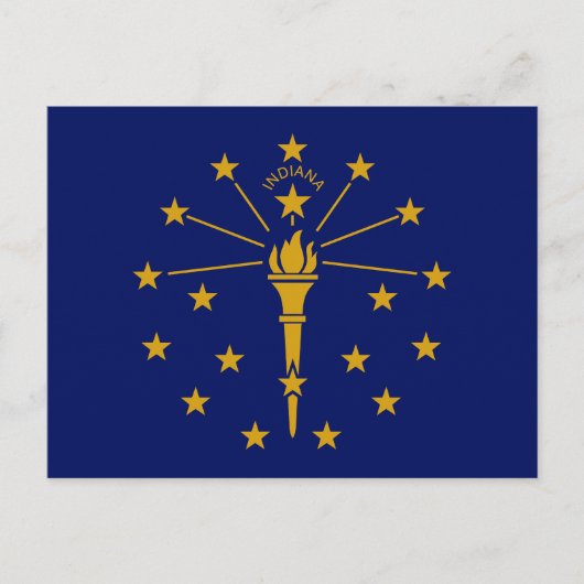 Carte Postale Drapeau de l'État de l'Indiana (Devant)