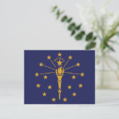 Carte Postale Drapeau de l'État de l'Indiana Hoosier State Torch (Debout devant)
