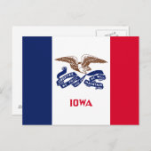 Carte Postale Drapeau de l'État de l'Iowa (Devant / Derrière)