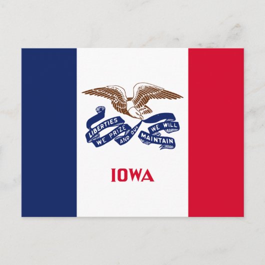 Carte Postale Drapeau de l'État de l'Iowa (Devant)