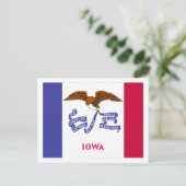 Carte Postale Drapeau de l'État de l'Iowa (Debout devant)