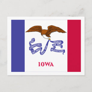 Carte Postale Drapeau de l'État de l'Iowa