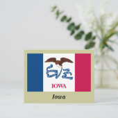 Carte Postale Drapeau de l'État de l'Iowa (Debout devant)