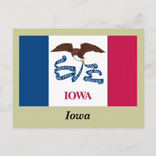 Carte Postale Drapeau de l'État de l'Iowa