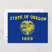 Carte Postale Drapeau de l'État de l'Oregon (Devant / Derrière)