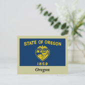 Carte Postale Drapeau de l'État de l'Oregon (Debout devant)
