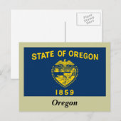 Carte Postale Drapeau de l'État de l'Oregon (Devant / Derrière)