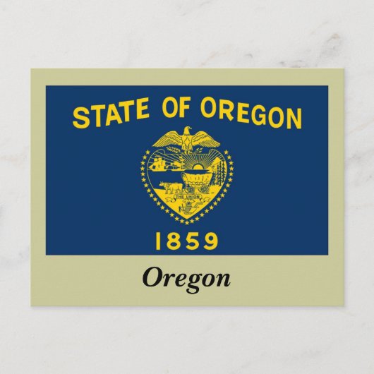 Carte Postale Drapeau de l'État de l'Oregon (Devant)