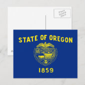 Carte Postale Drapeau de l'État de l'Oregon (Devant / Derrière)