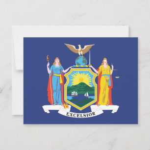 Carte Postale Drapeau de l'État de New York Empire State Liberté