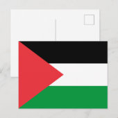Carte Postale Drapeau de l'État de Palestine (Devant / Derrière)