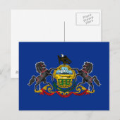 Carte Postale Drapeau de l'État de Pennsylvanie (Devant / Derrière)