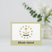 Carte Postale Drapeau de l'État de Rhode Island (Debout devant)