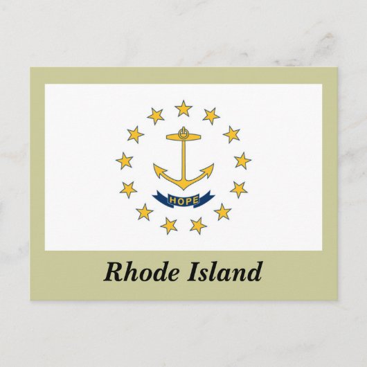 Carte Postale Drapeau de l'État de Rhode Island (Devant)