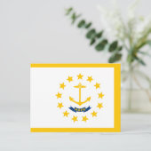 Carte Postale Drapeau de l'État de Rhode Island (Debout devant)