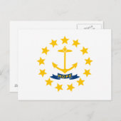 Carte Postale Drapeau de l'État de Rhode Island (Devant / Derrière)