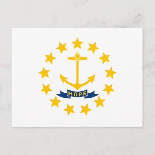 Carte Postale Drapeau de l'État de Rhode Island (Devant)