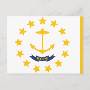 Carte Postale Drapeau de l'État de Rhode Island Little Rhody 13 