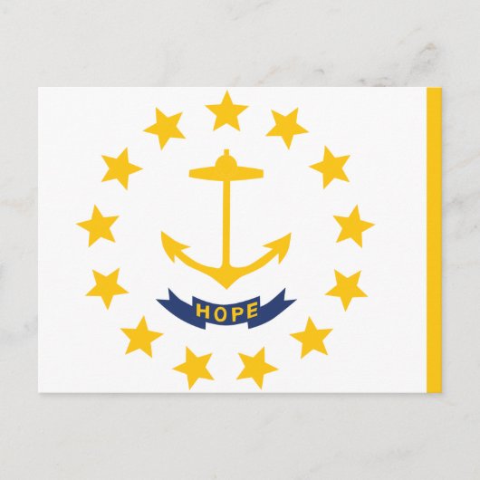 Carte Postale Drapeau de l'État de Rhode Island Little Rhody 13 (Devant)