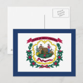 Carte Postale Drapeau de l'État de Virginie occidentale (Devant / Derrière)