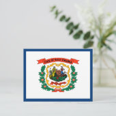 Carte Postale Drapeau de l'État de Virginie occidentale (Debout devant)