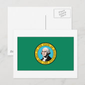 Carte Postale Drapeau de l'État de Washington (Devant / Derrière)