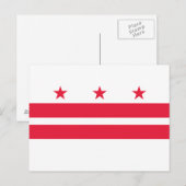 Carte Postale Drapeau de l'État de Washington DC (Devant / Derrière)