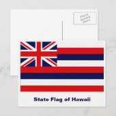 Carte Postale Drapeau de l'État d'Hawaï (Devant / Derrière)