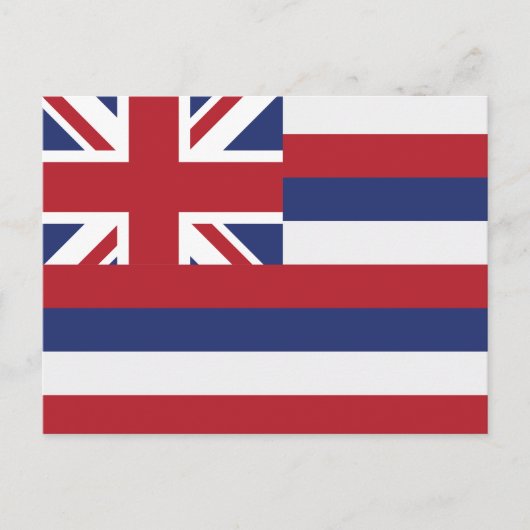 Carte Postale Drapeau de l'État d'Hawaï Drapeau de l'État Aloha  (Devant)