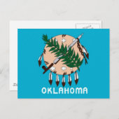 Carte postale Drapeau de l'État d'Oklahoma (Devant / Derrière)