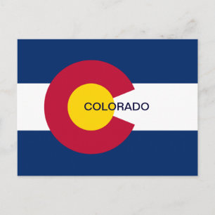 Carte Postale Drapeau de l'État du Colorado