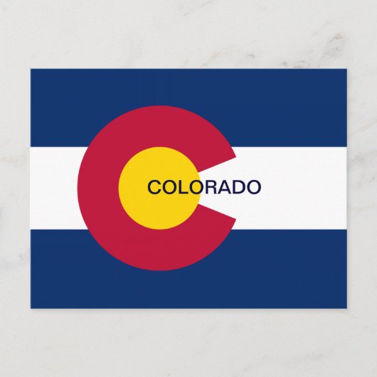 Carte Postale Drapeau de l'État du Colorado (Devant)