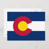 Carte Postale Drapeau de l'État du Colorado (Devant / Derrière)