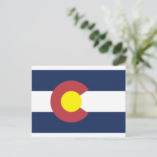 Carte Postale Drapeau de l'État du Colorado (Debout devant)