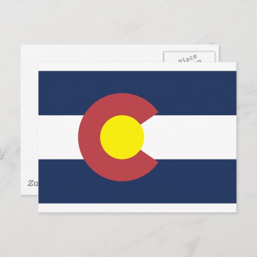 Carte Postale Drapeau de l'État du Colorado (Devant / Derrière)