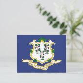 Carte Postale Drapeau de l'État du Connecticut (Debout devant)
