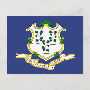 Carte Postale Drapeau de l'État du Connecticut
