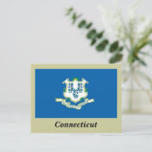 Carte Postale Drapeau de l'État du Connecticut (Debout devant)