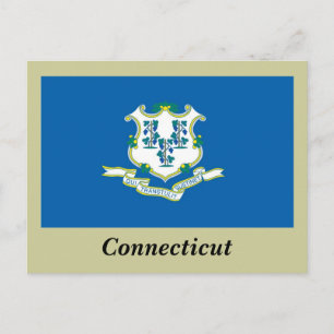 Carte Postale Drapeau de l'État du Connecticut